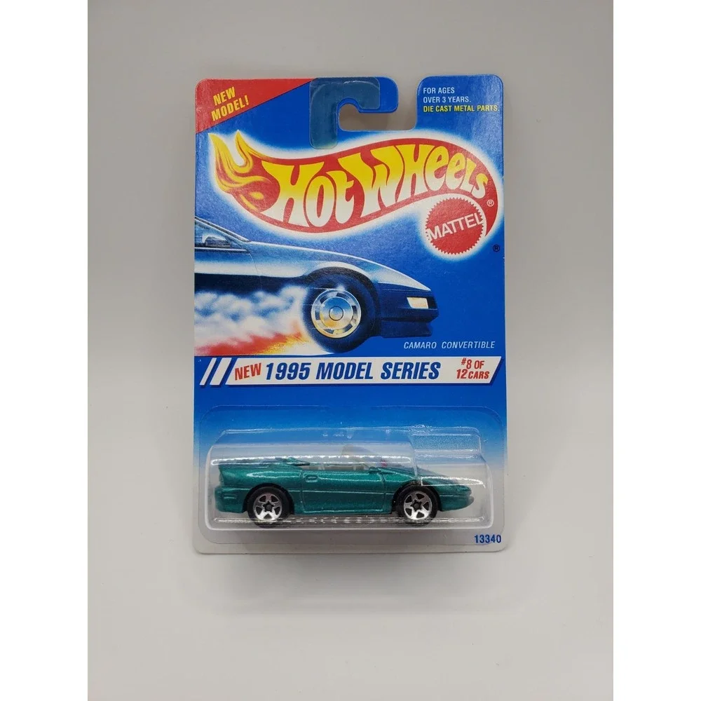 1995 Hot Wheels #344 New Model Series Camaro Convertible green w/ 5 spoke wheels
